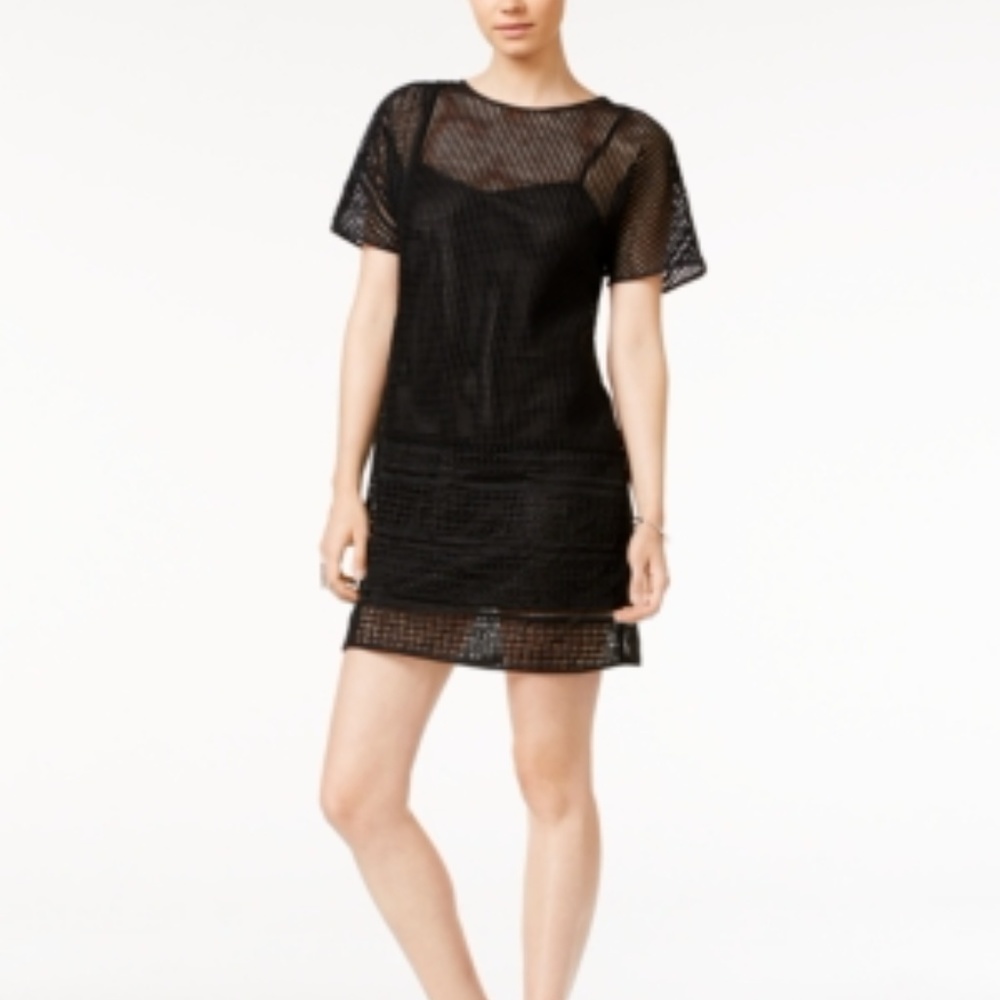 💯% authentic ⚡️Armani ⚡️Mesh-Detail Shift Dress